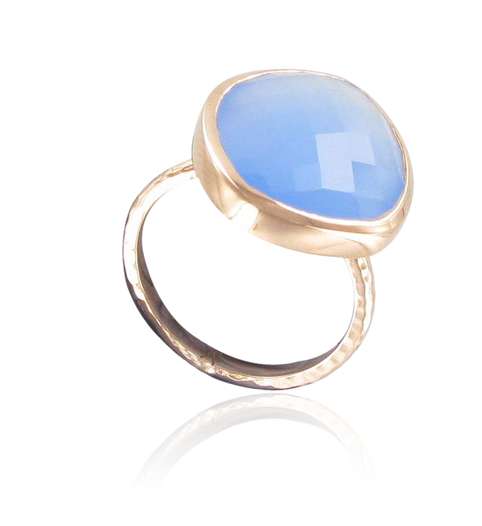 Rose Gold Vermeil Nugget Ring - Large - No Stone - Monica Vinader