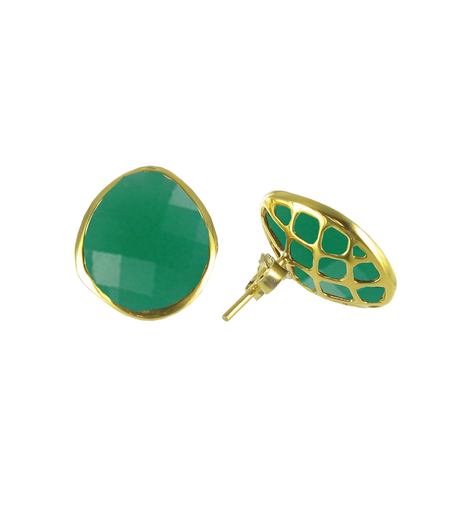 Gold Vermeil Nugget Stud Earrings - Monica Vinader