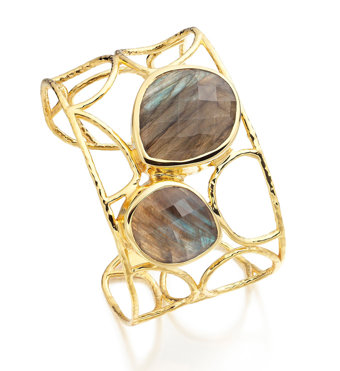 Gold Vermeil Nugget Cuff - Monica Vinader