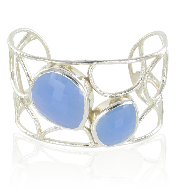 Sterling Silver Nugget Cuff - No Stone - Monica Vinader