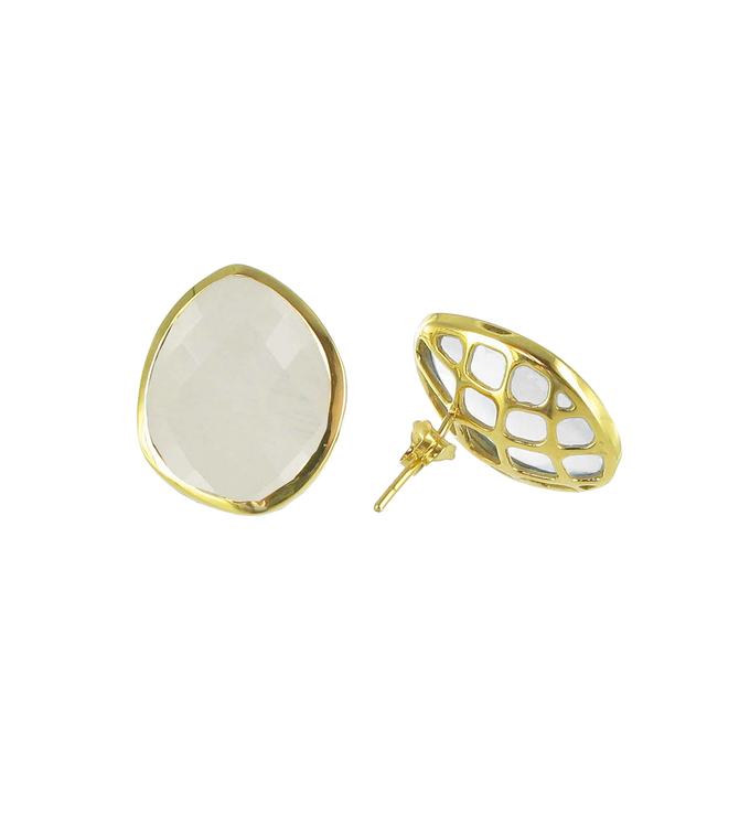 Gold Vermeil Nugget Stud Earrings - Monica Vinader