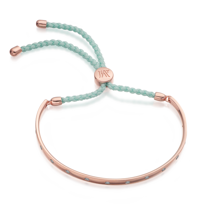 Rose Gold Vermeil Fiji Gem Bracelet - Pale Blue - Creativity - Monica Vinader