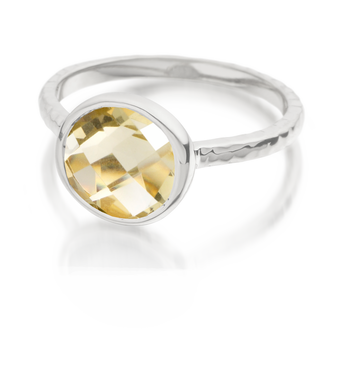 Sterling Silver Mini Luna Ring - Monica Vinader