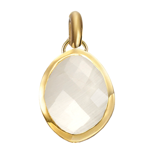 Gold Vermeil Nugget Small Pendant Charm - Monica Vinader