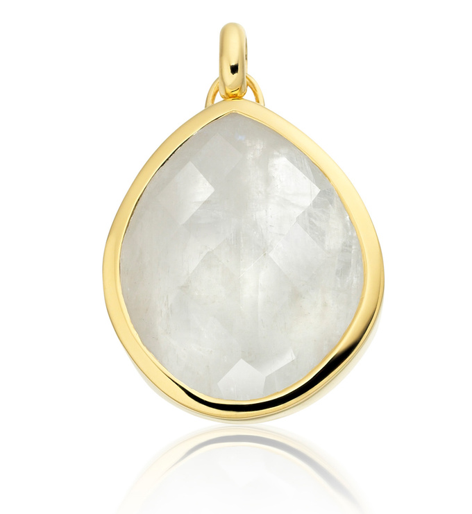 Gold Vermeil Nugget Large Pendant Charm - Monica Vinader