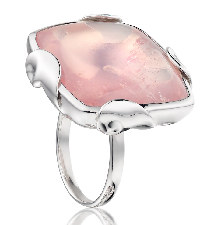 Sterling Silver Lace Square ring - Monica Vinader
