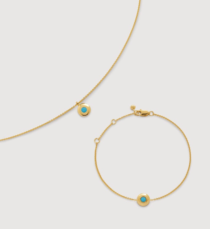 December Birthstone Chain Bracelet & Necklace Set - Monica Vinader