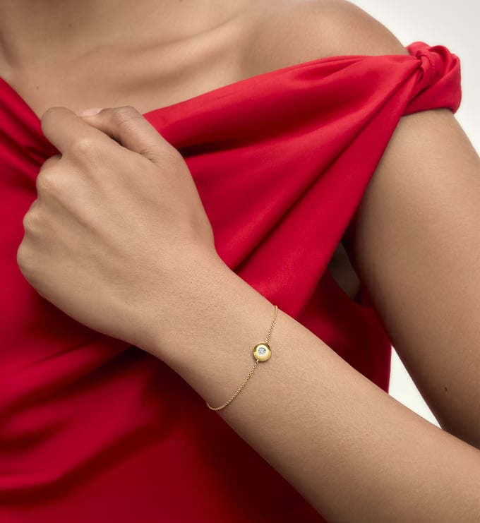 MONICA VINADER ブレスレット April Lab Grown Diamond Birthstone Chain Bracelet & Necklace