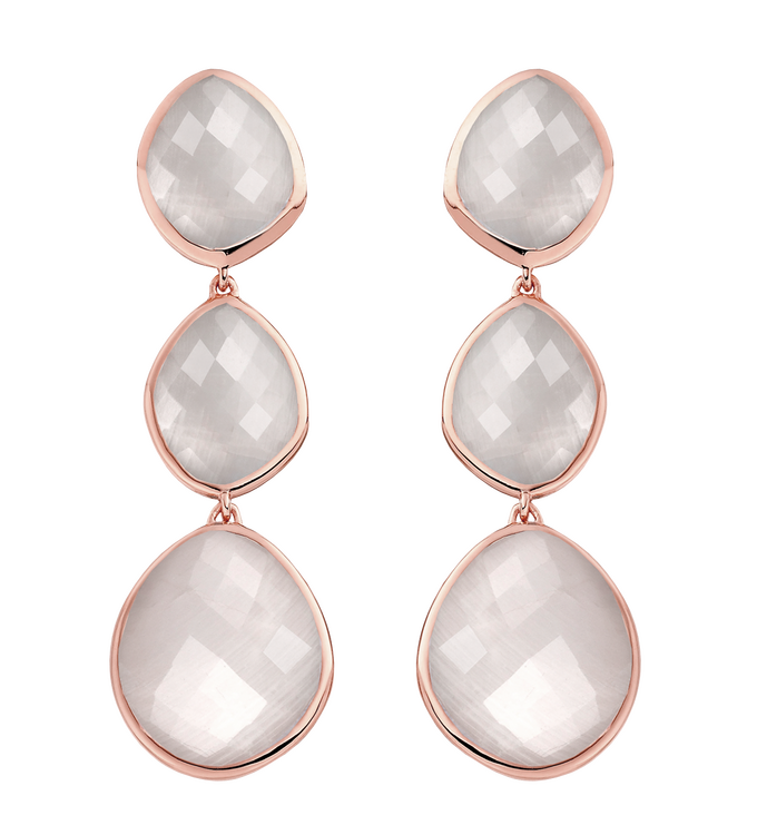Rose Gold Vermeil Nugget Cocktail Earrings - Monica Vinader
