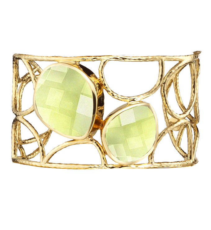 Gold Vermeil Nugget Cuff - Monica Vinader