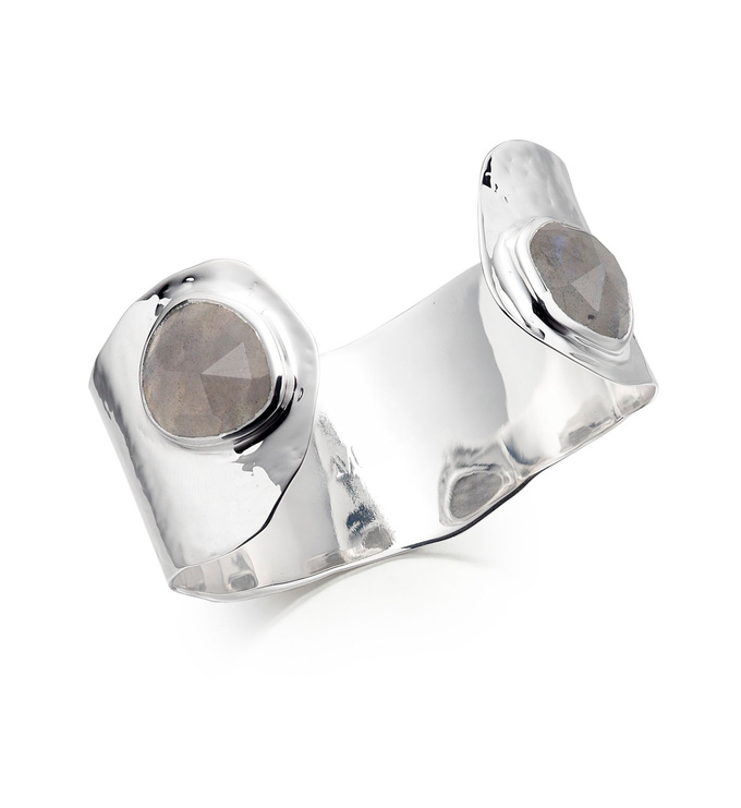 Sterling Silver Siren Cuff - Labradorite - Monica Vinader