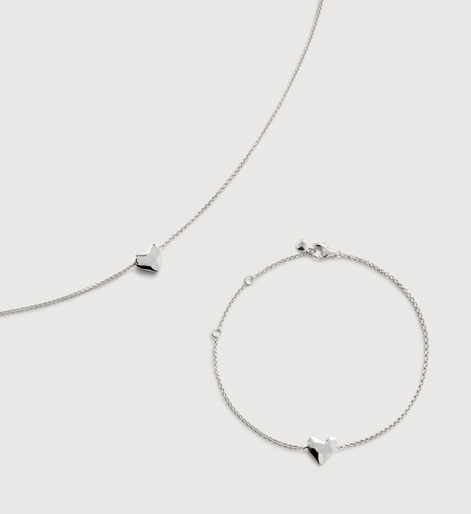 Heart Chain Necklace & Bracelet Set - Monica Vinader