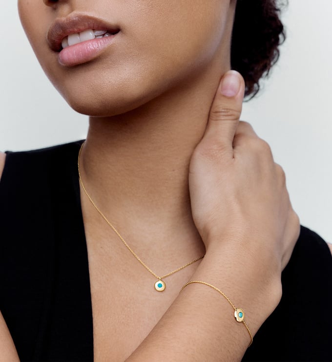 December Birthstone Chain Bracelet & Necklace Set - Monica Vinader