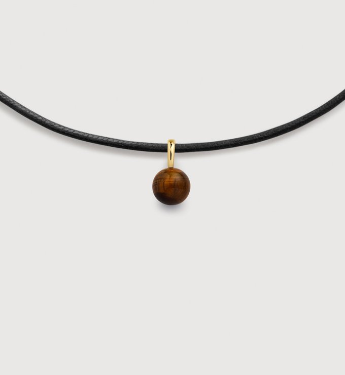 Round Gemstone Cord Necklace 37' - Monica Vinader