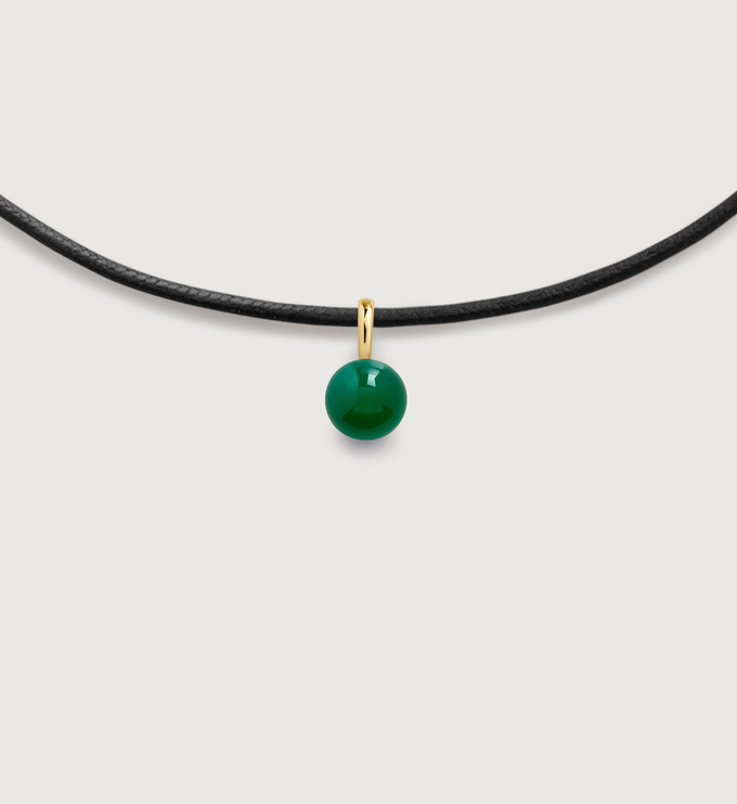 Round Gemstone Cord Necklace 37' - Monica Vinader