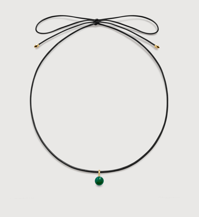 Round Gemstone Cord Necklace 37' - Monica Vinader