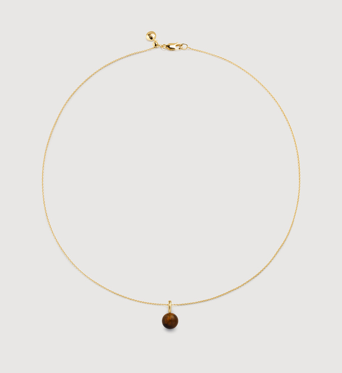Round Gemstone Pendant Necklace Set - Monica Vinader