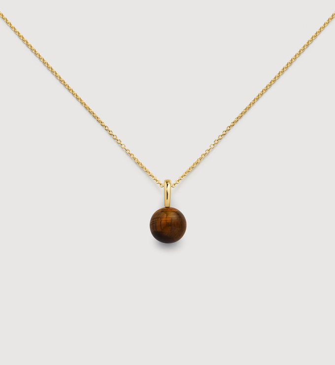 Round Gemstone Pendant Necklace Set - Monica Vinader