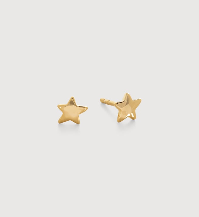 Gold Vermeil Star Stud Earrings - Monica Vinader