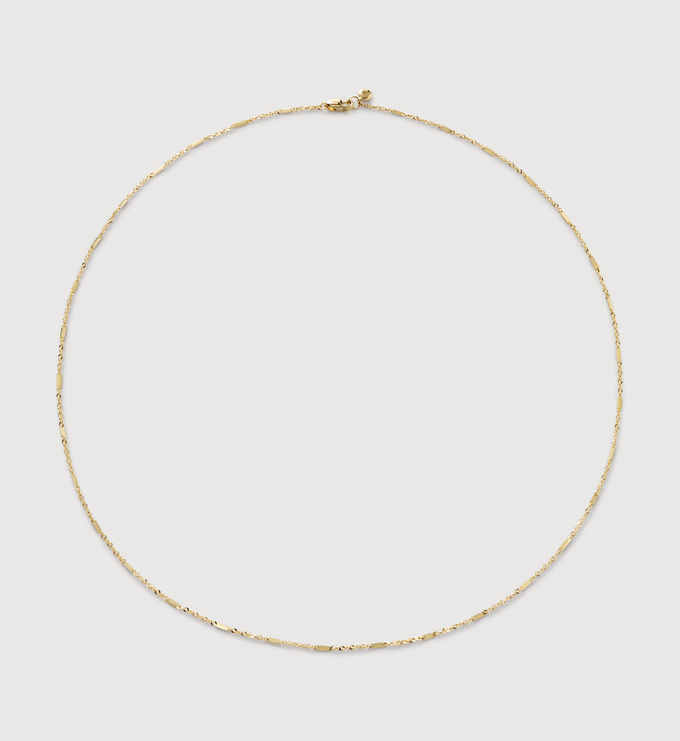 Gold Shimmer Choker Chain Necklace 41cm/16' - Monica Vinader