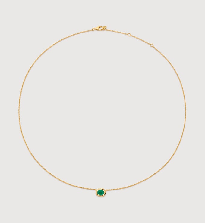 Odyssey Gemstone Small Chain Necklace in 18k Gold Vermeil on