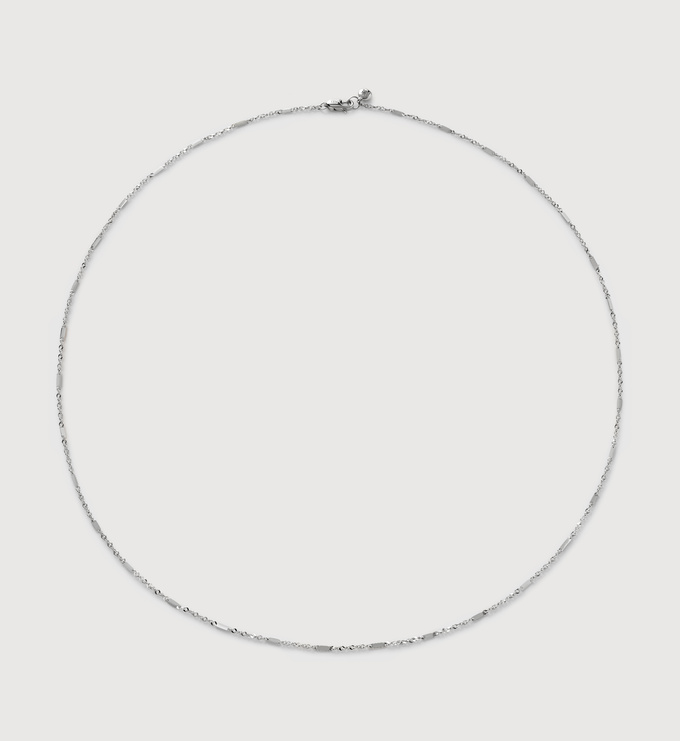 アクセサリー shermer necklace Shimmer Choker Chain Necklace 16' in 14k Solid White Gold