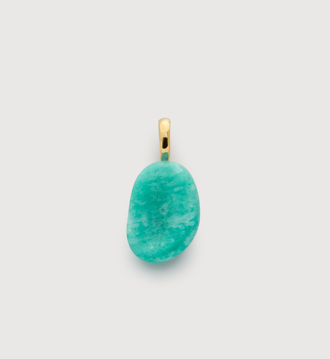 Gold Vermeil Aria Gemstone Pendant - Amazonite - Monica Vinader