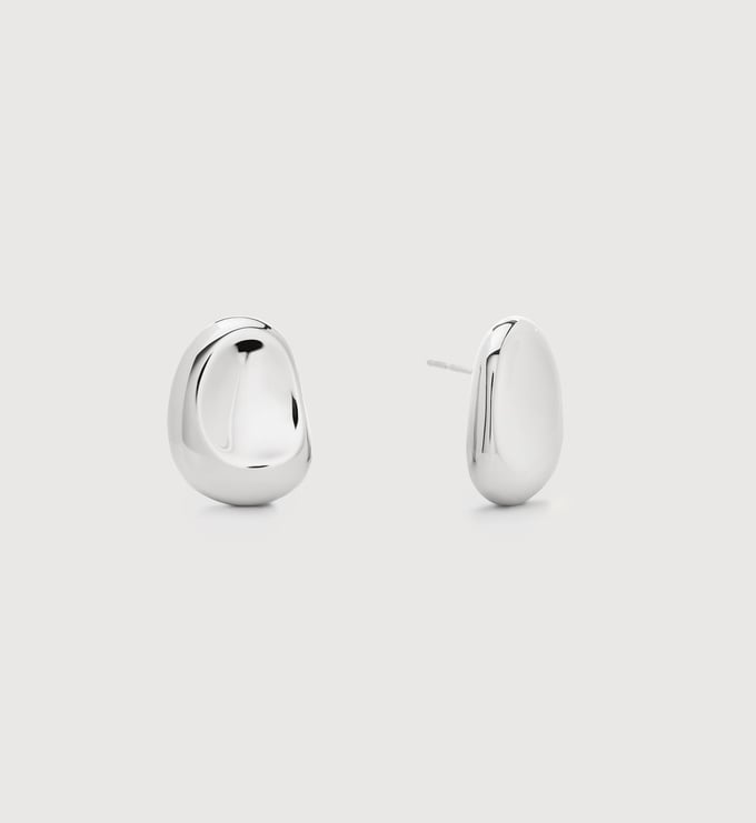 Sterling Silver Aria Bold Stud Earrings - Monica Vinader