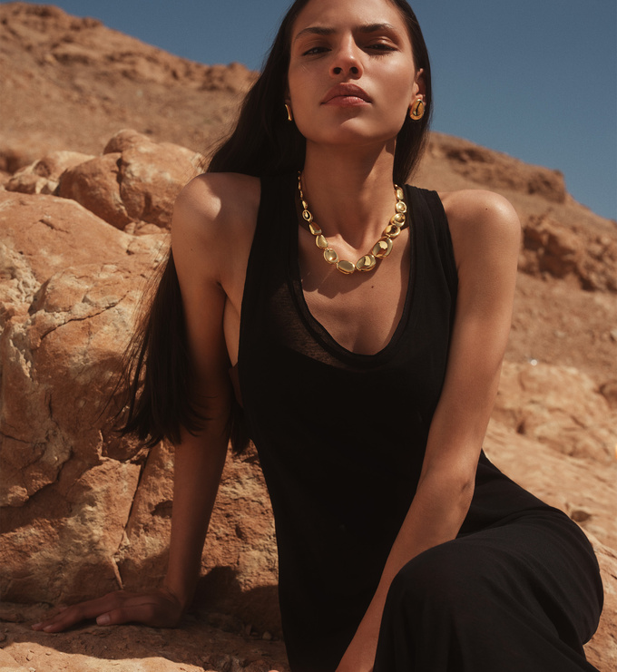 Gold Vermeil Aria Collar Necklace - Monica Vinader