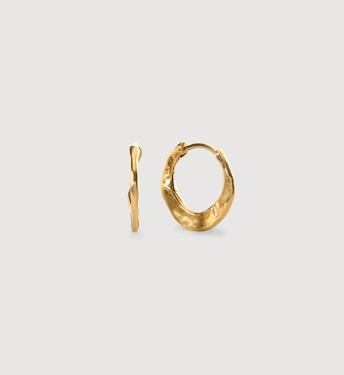 Gold Vermeil Capri Huggie Earrings - Monica Vinader