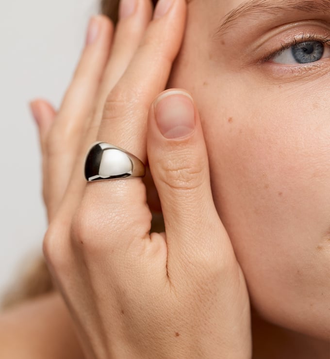 Sterling Silver Tapered Ring - Monica Vinader
