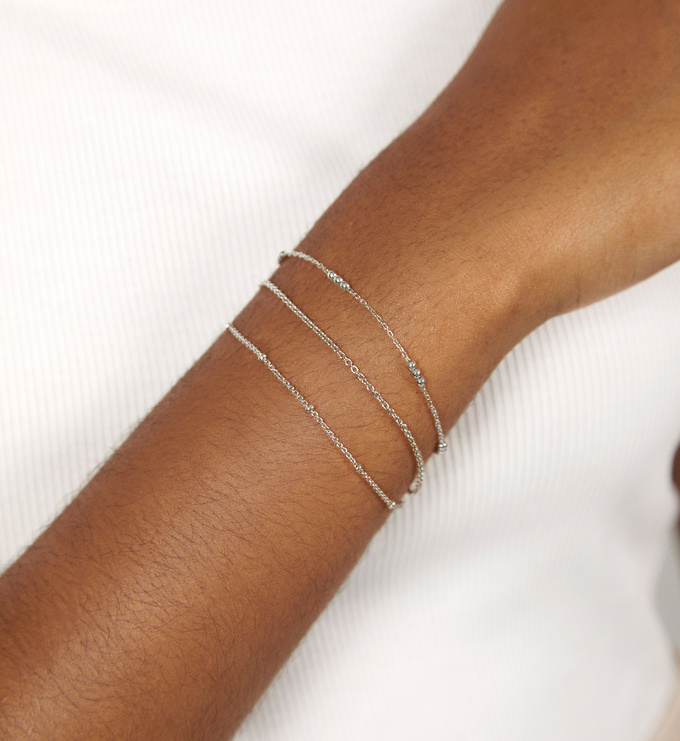 Layered Chain Bracelet in Sterling Silver | Jewellery by