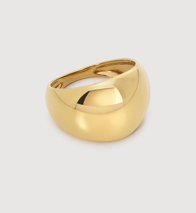 Gold Vermeil Tapered Ring - Monica Vinader