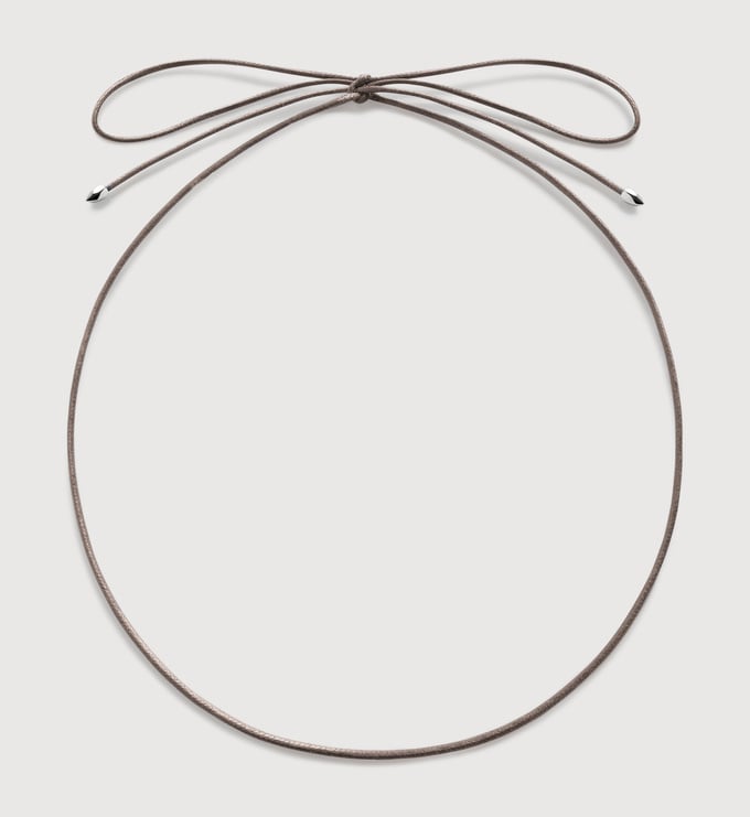 Sterling Silver Cord Necklace - Mink - Monica Vinader