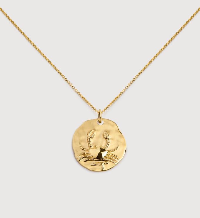 Gold Vermeil Cancer Zodiac Chain Necklace - Monica Vinader
