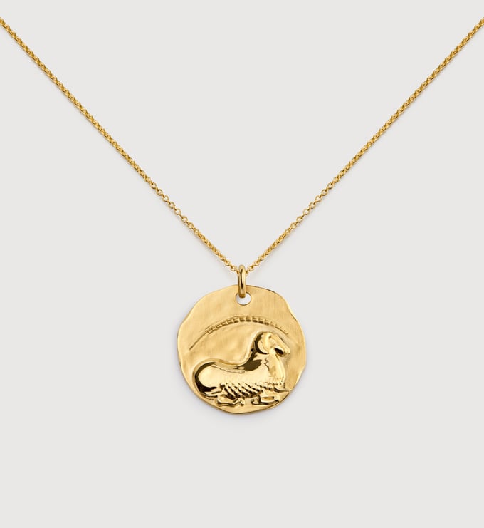 Gold Vermeil Aries Zodiac Chain Necklace - Monica Vinader