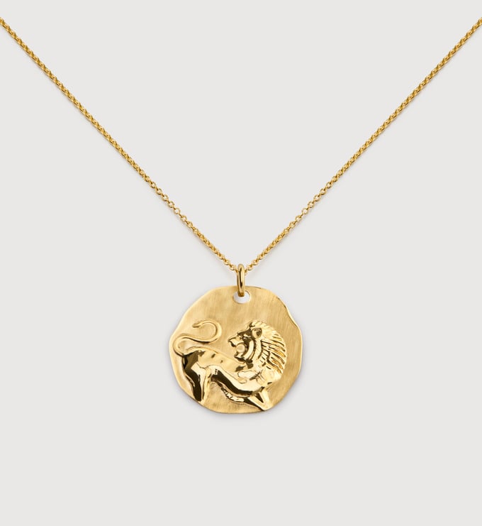 Gold Vermeil Leo Zodiac Chain Necklace - Monica Vinader