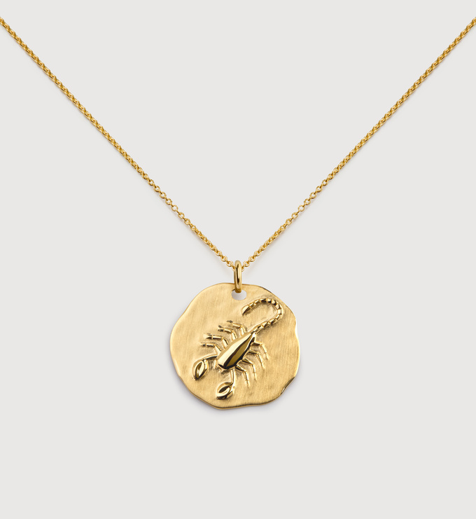 Gold Vermeil Scorpio Zodiac Chain Necklace - Monica Vinader