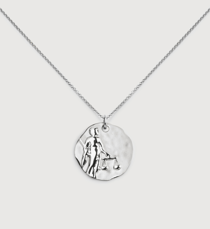 Sterling Silver Libra Zodiac Chain Necklace - Monica Vinader