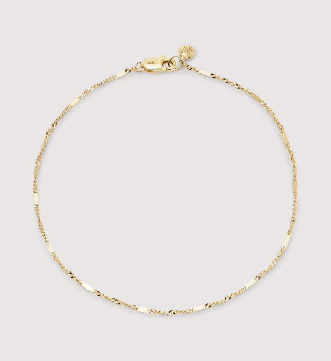 Gold Shimmer Chain Bracelet - Monica Vinader