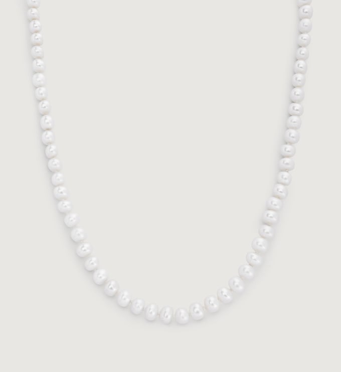Nomade Pearl Bold Necklace in 18k Gold Vermeil on Sterling Silver