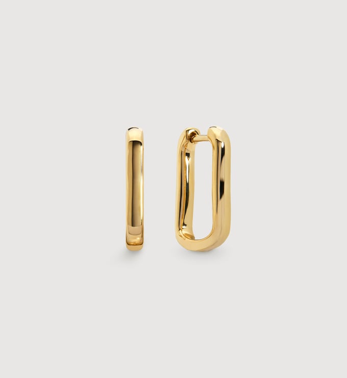 Gold Vermeil Alta Mini Huggie Earrings - Monica Vinader