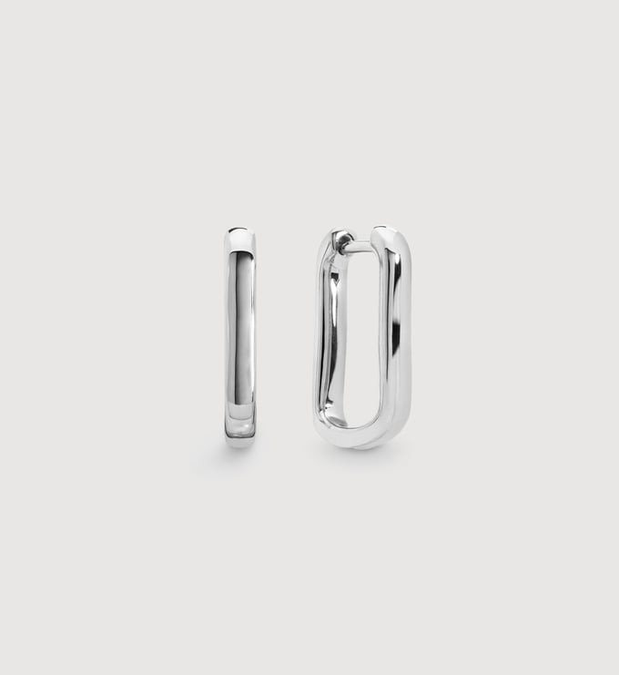 Sterling Silver Alta Mini Huggie Earrings - Monica Vinader