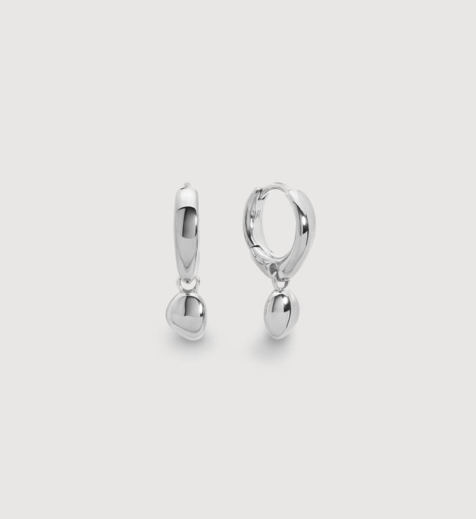 Sterling Silver Nura Huggie Earrings - Monica Vinader