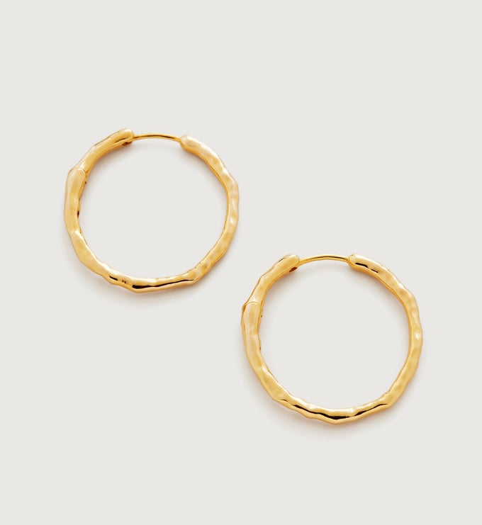 Gold Vermeil Siren Muse Medium Hoop Earrings - Monica Vinader