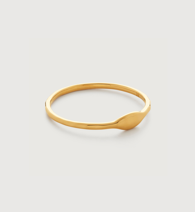 Gold Vermeil Siren Muse Slim Ring - Monica Vinader