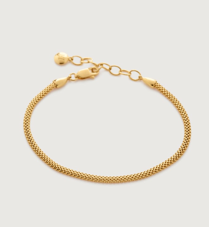 Gold Vermeil Heirloom Woven Chain Bracelet - Monica Vinader