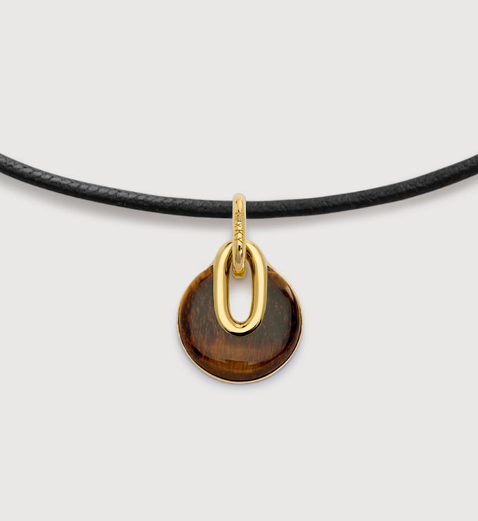 Kate Young Gemstone Pendant Cord Necklace - Monica Vinader