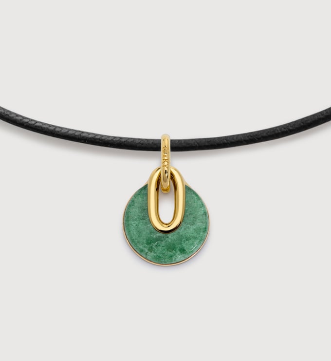 Kate Young Gemstone Pendant Cord Necklace - Monica Vinader