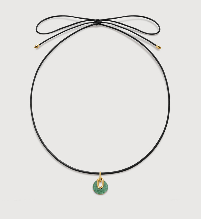Kate Young Gemstone Pendant Cord Necklace - Monica Vinader